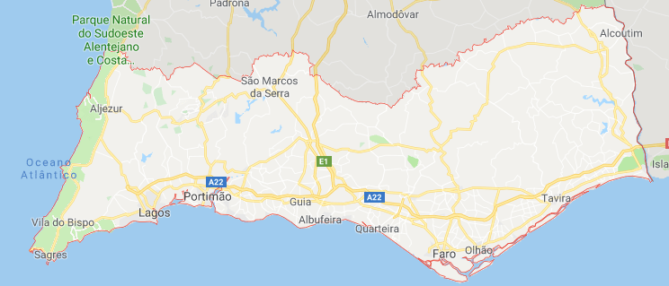Algarve Mappa